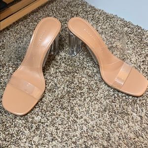 Zara women’s clear block heels size 39